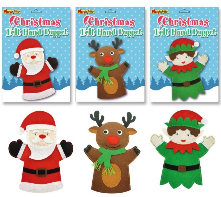 MAKE YOUR OWN CHRISTMAS HAND PUPPETS 25X18CM - Click Image to Close