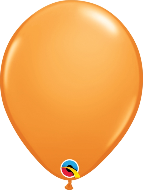Qualatex 11" Round Orange Balloons Plain Latex 25 Pack - Click Image to Close