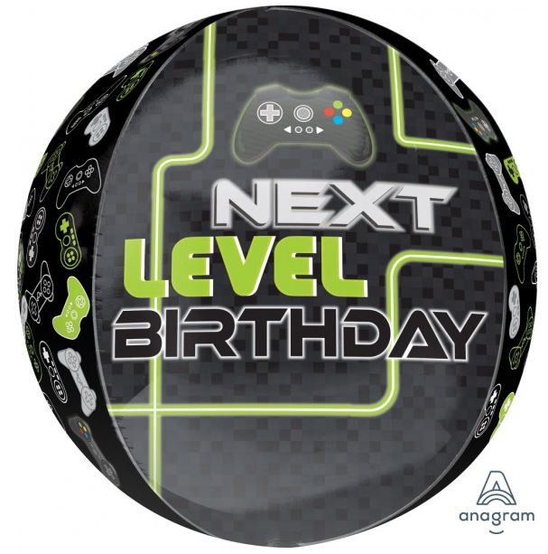 Level Up Birthday Orbz ( 15" X 16" ) - Click Image to Close