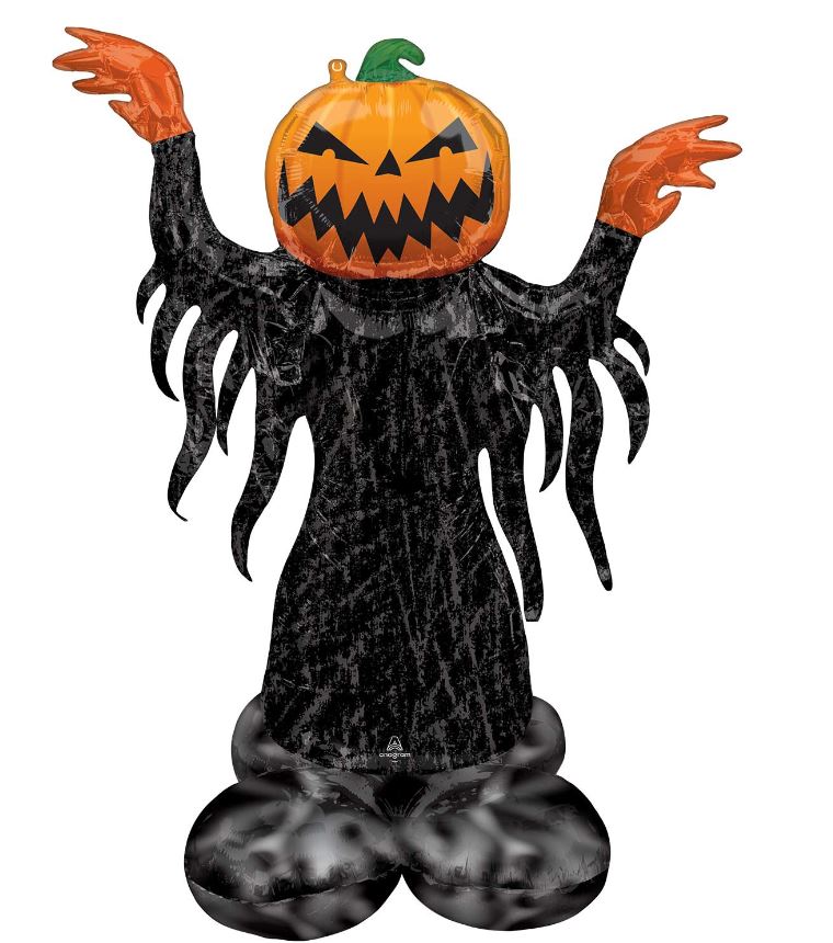 Airloonz Pumpkin Head Ghost Balloon 93 X 134cm - Click Image to Close