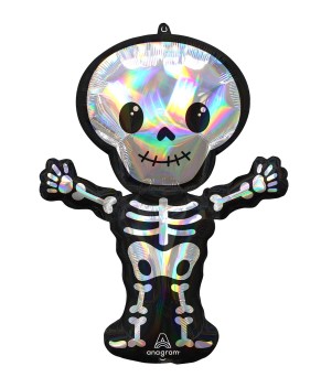 Iridescent Skeleton SuperShape 26" Foil Balloons - Click Image to Close