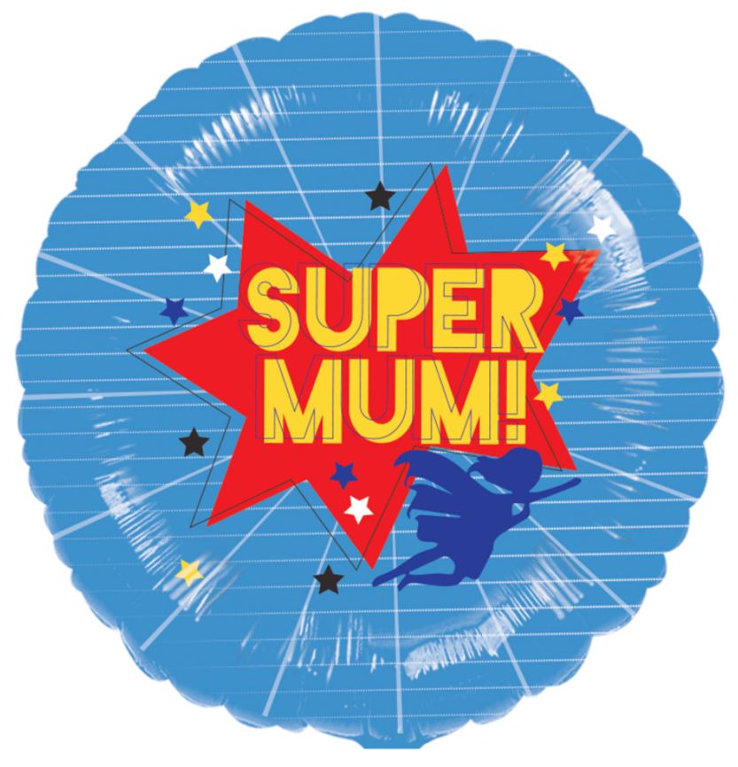 Xl Super Mum Foil Balloon - Click Image to Close