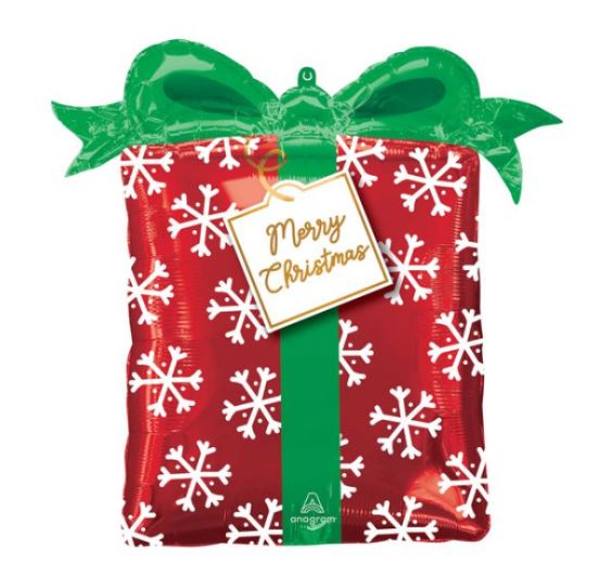 Super Shape 27" Chritsmas Present Balloon - Click Image to Close