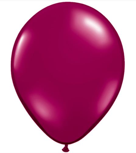 Jewel 11" Sparkling Burgundy Latex Balloons Pack Of 100 - Click Image to Close
