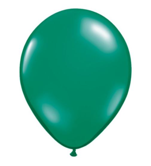 11" Qualatex Emerald Green 100 Pack Latex Balloons - Click Image to Close