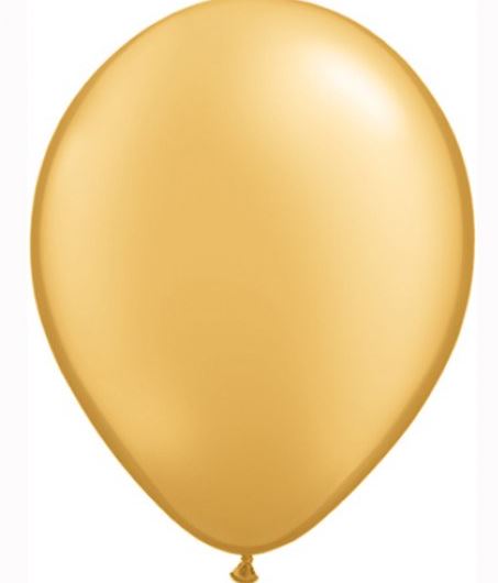 Qualatex 11" Round Gold Balloons 100 Pack - Click Image to Close
