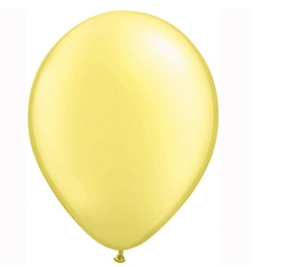 11" Qualatex Pearl Lemon Latex Balloons 100 Pack - Click Image to Close