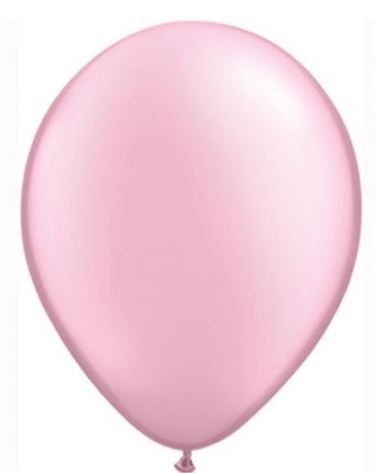 Qualatex 11" Round Pearl Pink Balloons 100 Pack - Click Image to Close