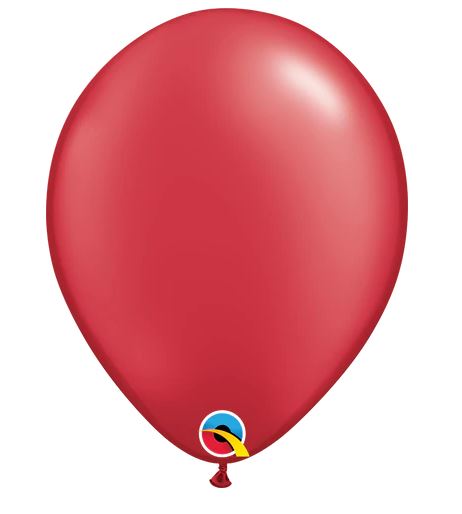 11" Round Pearl Ruby Red Qualatex Plain Latex Balloon - Click Image to Close