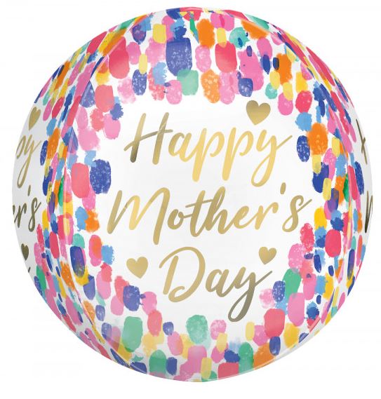 Colourful Watercolour Happy Mothers Day Orbz ( 15" X16" ) - Click Image to Close