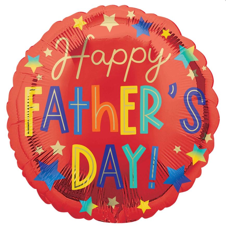 Father'S Day Stars Standard Foil Balloons - Click Image to Close