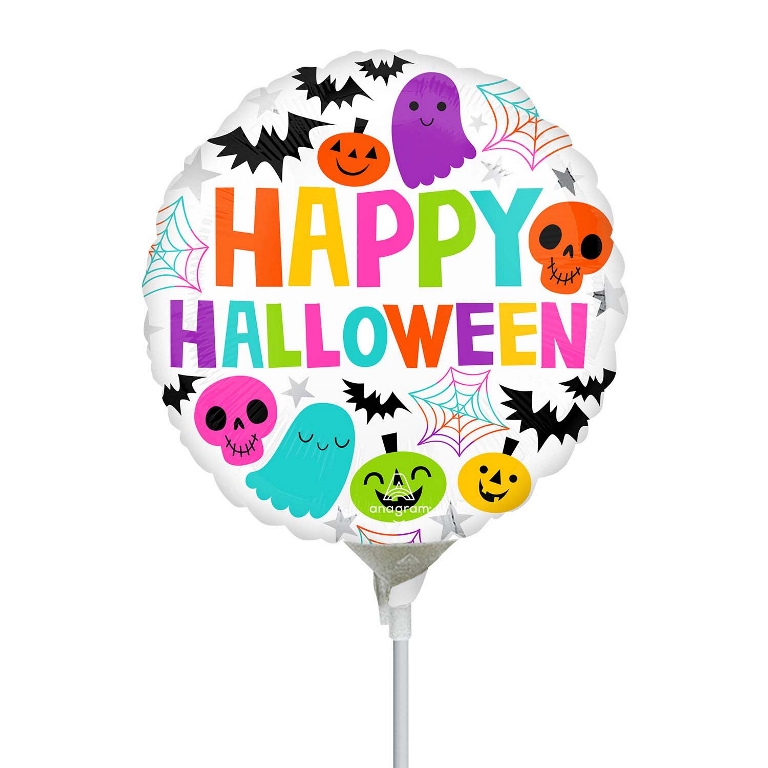 Colourful And Creepy Halloween Mini Shape Foil Balloons - Click Image to Close