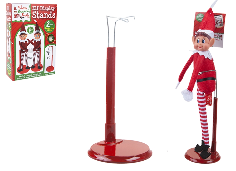 Adjustable Stand For 12" Elf Dolls 2 Piece - Click Image to Close