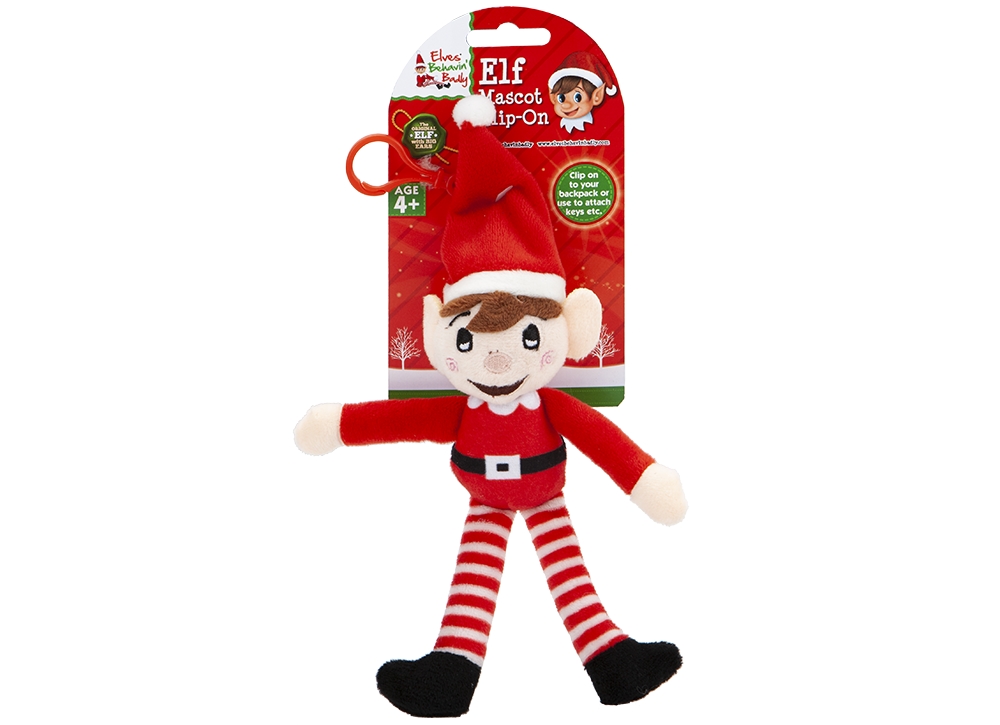 18cm Plush Elf On Hanging Clip - Click Image to Close