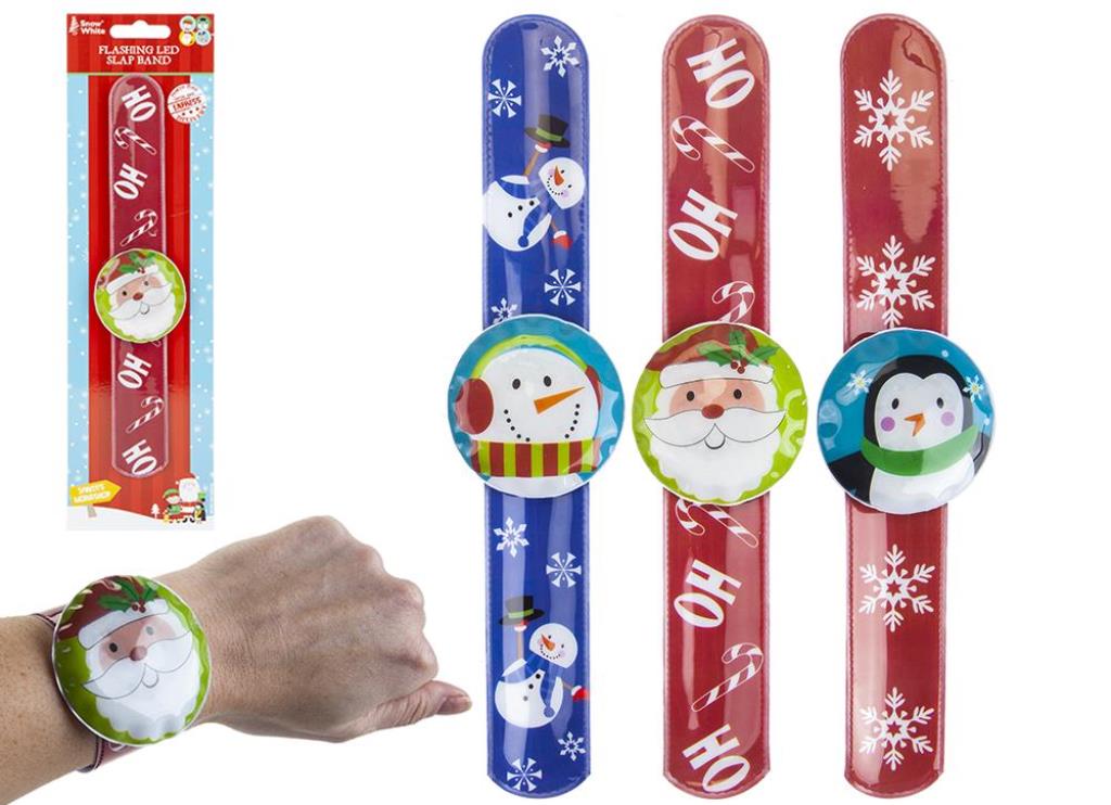 LED FLASHING CHRISTMAS SNAP BAND - Click Image to Close