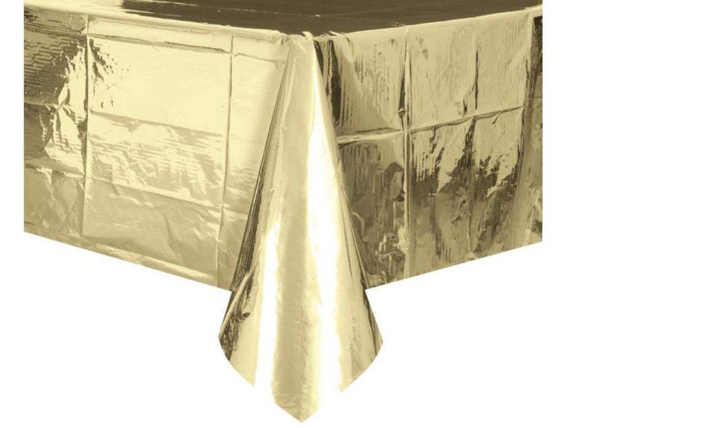 Gold Foil Tablecover 54"X108" - Click Image to Close