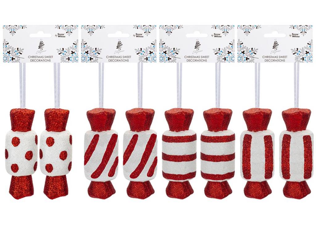 Candy Cane Sweet Christmas Decoration 4cm X 11cm - Click Image to Close