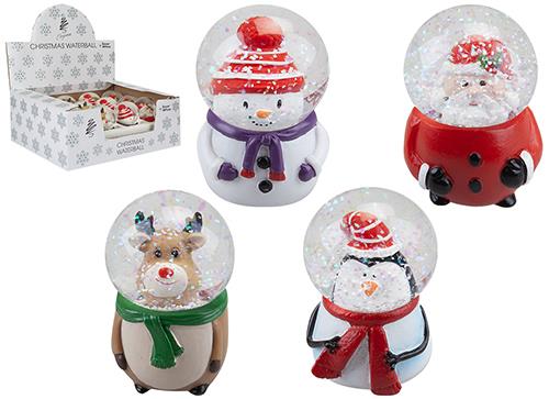 Christmas Waterballs 45mm Assorted - Click Image to Close