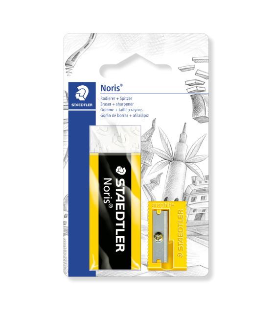 Staedtler Noris Eraser & Sharpener Set - Click Image to Close