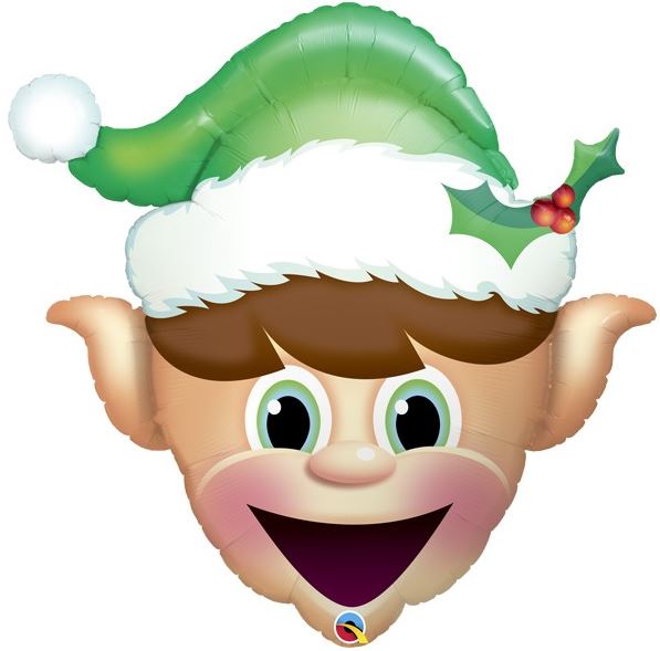 Elf 35" Christmas Shape Balloon - Click Image to Close