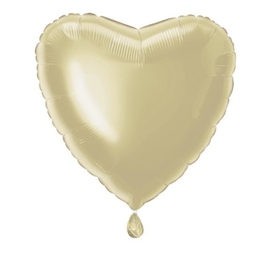 Solid Heart Foil Balloon 18" Gold - Click Image to Close