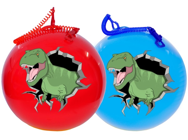Dinosaur 10" ( 25cm ) Ball With Keychain / Keyring - Click Image to Close