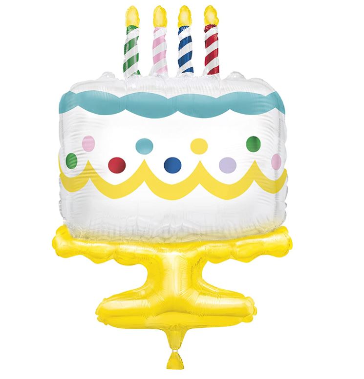 Giant Birthday Cake Shaped Foil Balloon - Click Image to Close