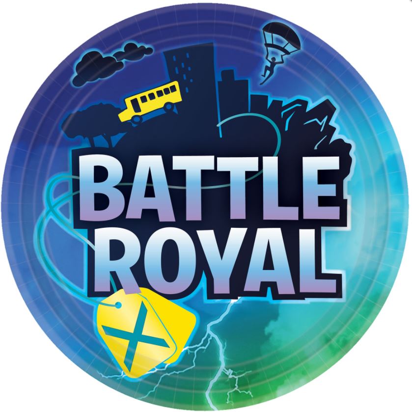 Pack Of 8 Battle Royale Plates - Click Image to Close