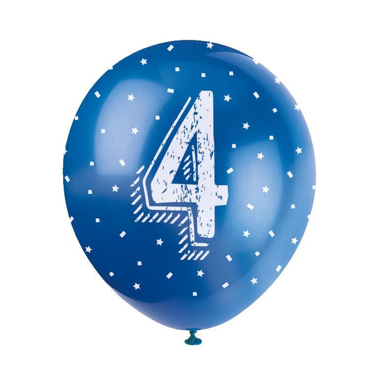 5 12" Number 4 Balloon - Click Image to Close