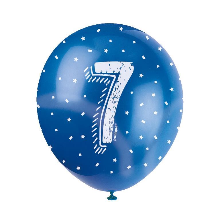 12" NUMBER 7 BALLOON - Click Image to Close