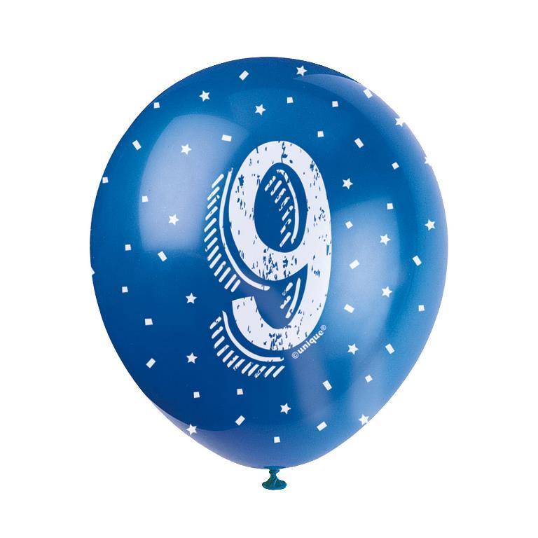 5 12" NUMBER 9 BALLOON - Click Image to Close
