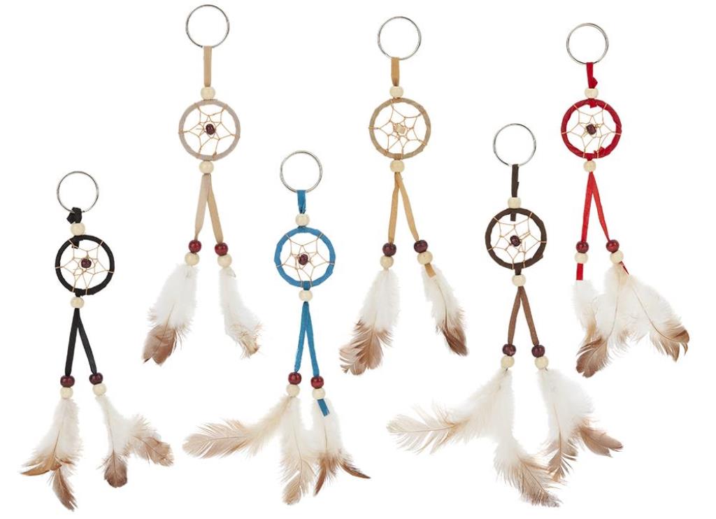 Natural Dream Catcher Keyring - Click Image to Close