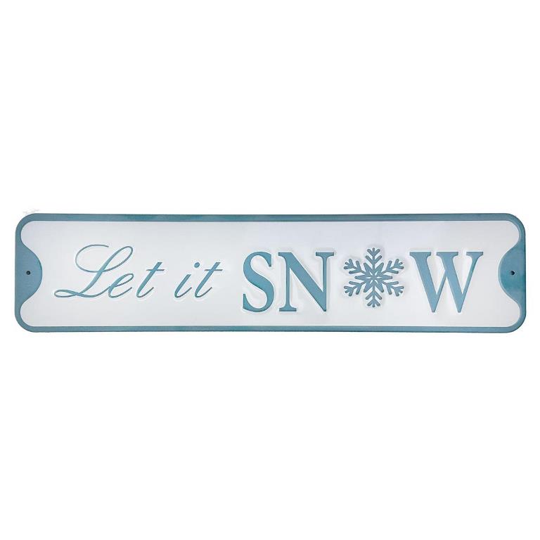 Let It Snow Metal Sign 15 x 60cm - Click Image to Close