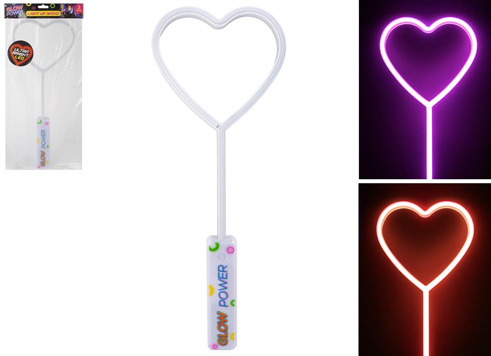 Light Up Heart Wand 2 Colours - Click Image to Close