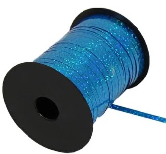 Eleganza Poly Curling Ribbon Holographic 5mm x250yds Turquoe