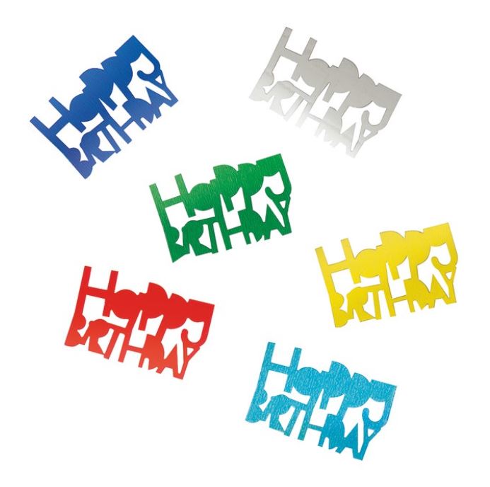 Happy Birthday Foil Confetti .5oz - Click Image to Close