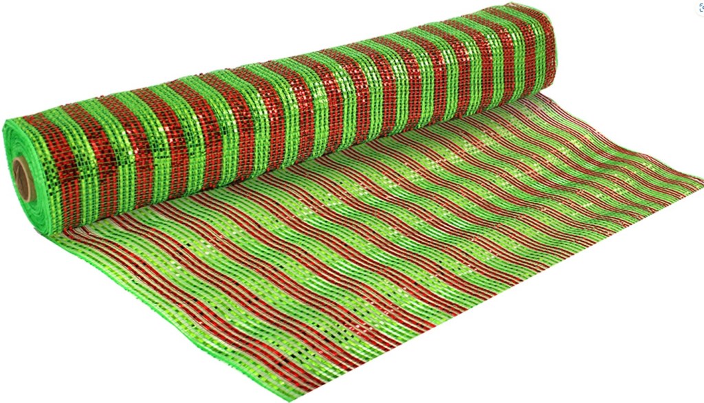 Deco Mesh Metallic Stripe 53cm x 9.1m Pattern No.277 - Click Image to Close