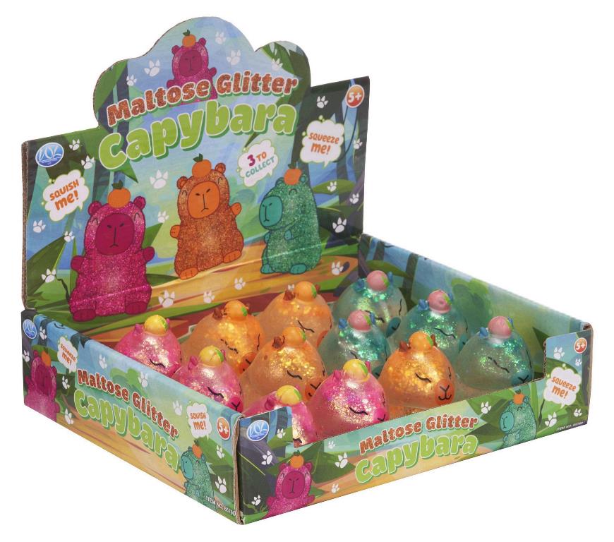 Glitter Capybara Sugar Maltose Slow Release Squeeze Squishy - Click Image to Close
