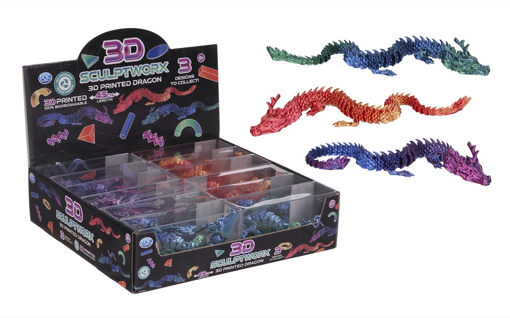 3D Printed Toy 45cm Dragon - Click Image to Close