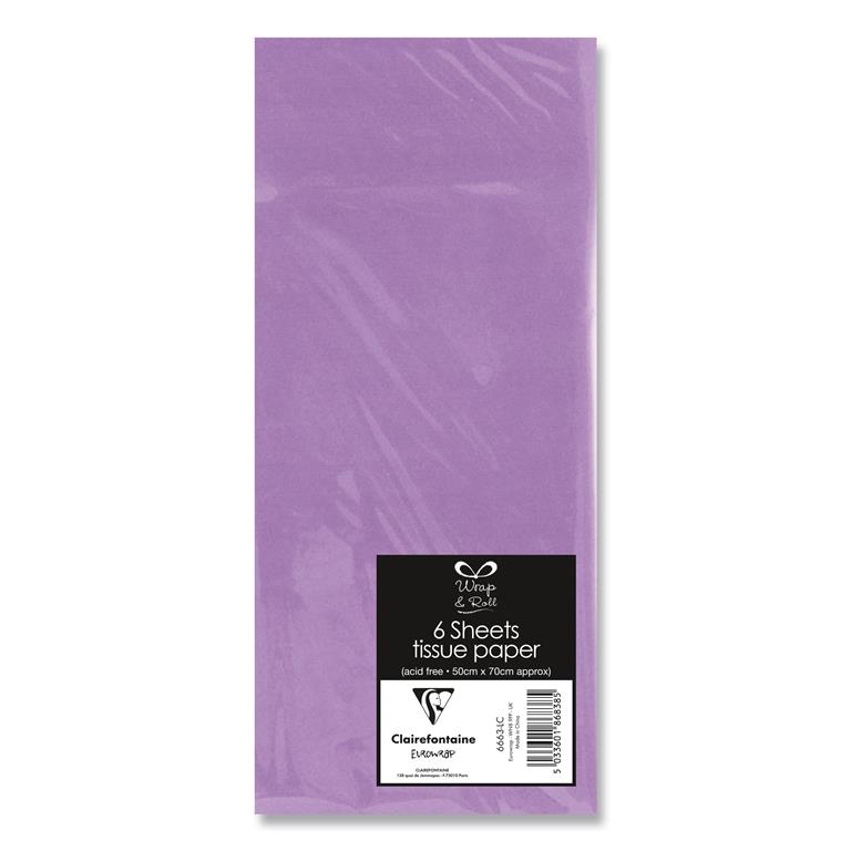6 Sheet Tissue Paper Lilac - Click Image to Close