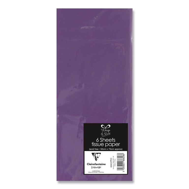 Tissue Paper Purple 6 Sheets - Click Image to Close