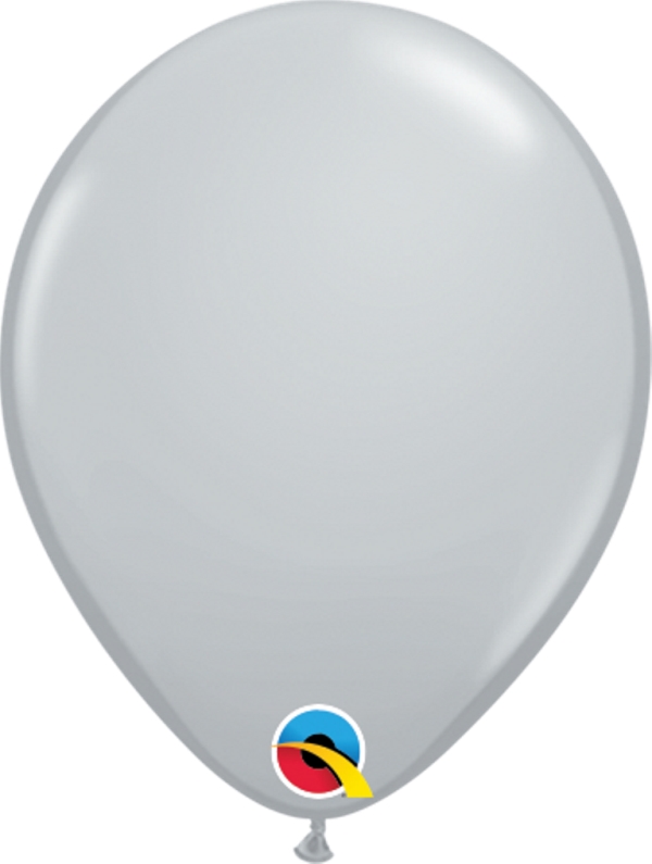 5" Qualatex Grey Latex Balloons 100 Pack - Click Image to Close