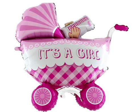 It's A Girl Buggy 3D 42" Single Pack - Click Image to Close