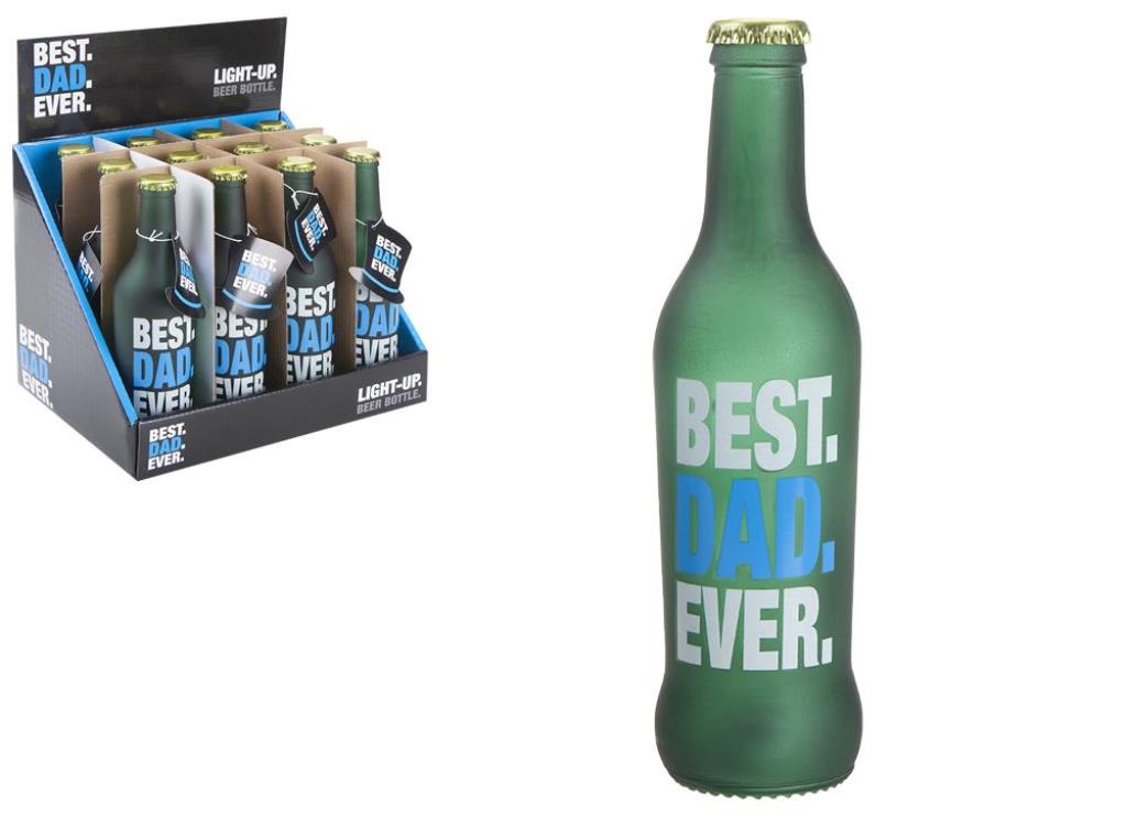 Fathers Day Light Up Best Dad Ever Bottle - Click Image to Close