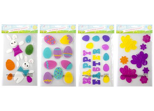 Easter Design Gel Window Stickers - Click Image to Close