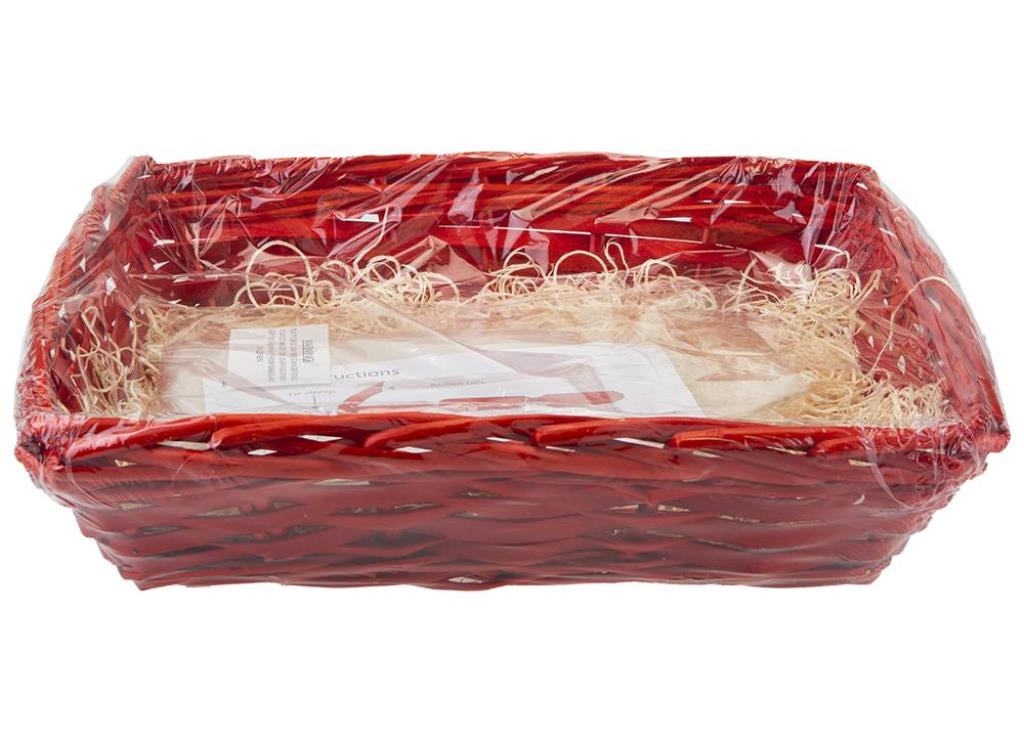 Red 30X22X8cm Oblong Hampers - Click Image to Close