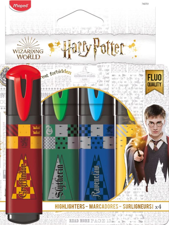 Harry Potter Highlighter 4pack - Click Image to Close