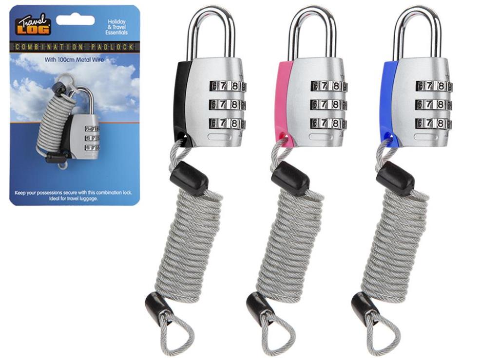 100cm Wire Combination Lock For Luggage - Click Image to Close
