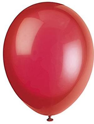 12" Premium Latex Balloons Scarlet Red Pack Of 10 - Click Image to Close