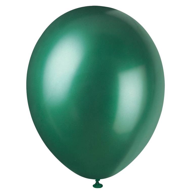 12" Premium Pearlized Balloons 8 Pack Evergreen - Click Image to Close